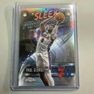 🔥Paul George 2025 Topps Chrome Sleek Finishers SF-16 - 76ers - Hot 🔥 NEW Insert
